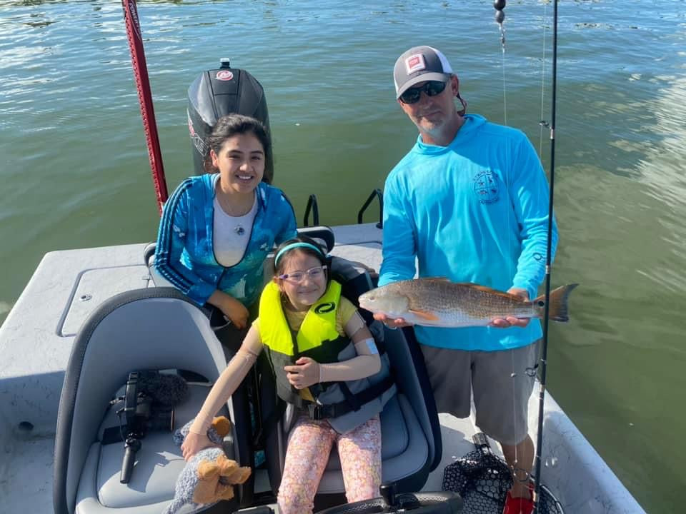 Fishing with Vaiolet Shriners patient